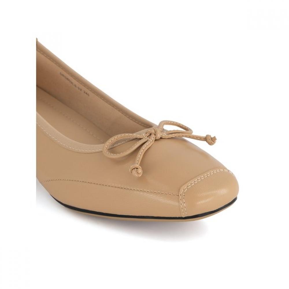 DakS Women S Comfort Flat ShoeS 3.5cm Ribbon Decoration drS602lS32 Beige