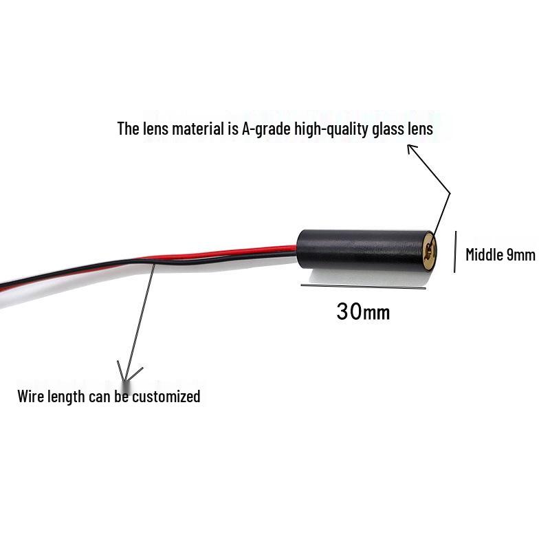 9X30mm 650nm 5mW Red Laser Module with Internal Focus