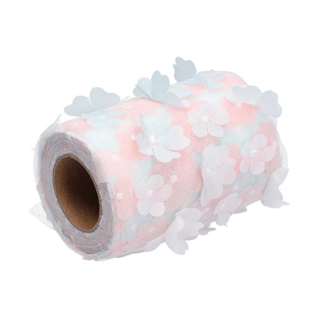 Flowers Tulle Rolls 10cm 10yd Premium Polyester Flexible Wide Application Exquisite Sparkling Tulle Rolls
