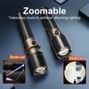 2026 New 30W Super Bright LED Flashlight Type-C Rechargeable Torch 1600M Tactical Flash Light Zoomable Lamp Camping Lantern