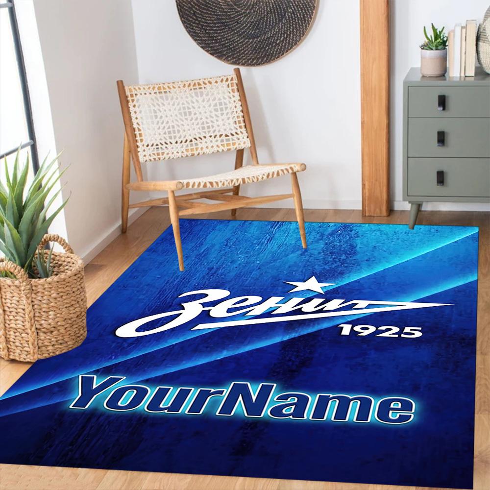 Fc Zenit Saint‑petersburg 23 Personalized Name Carpet Perfect for Kitchen Entryway Outdoor Living Rooms Anti-slip Rug Anime Office Decor