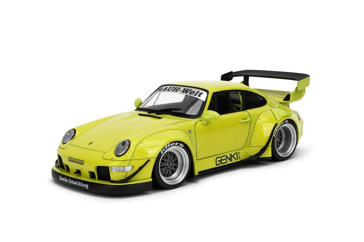 

Kyosho Jada Toys Серия PINK SLIPS Масштаб Porsche RWB GENKI Желтый Готовая модель JADA36472 1/18
