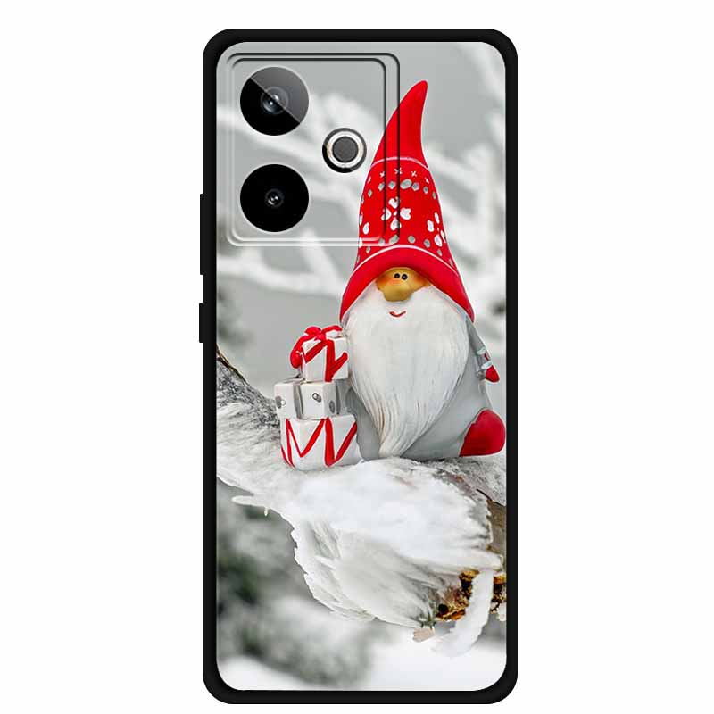 Christmas Cover For Realme GT7 GT 7 7T Case Black Silicone Cases for Realme GT 7T Cartoon Santa Claus Christmas Tree Back Cover