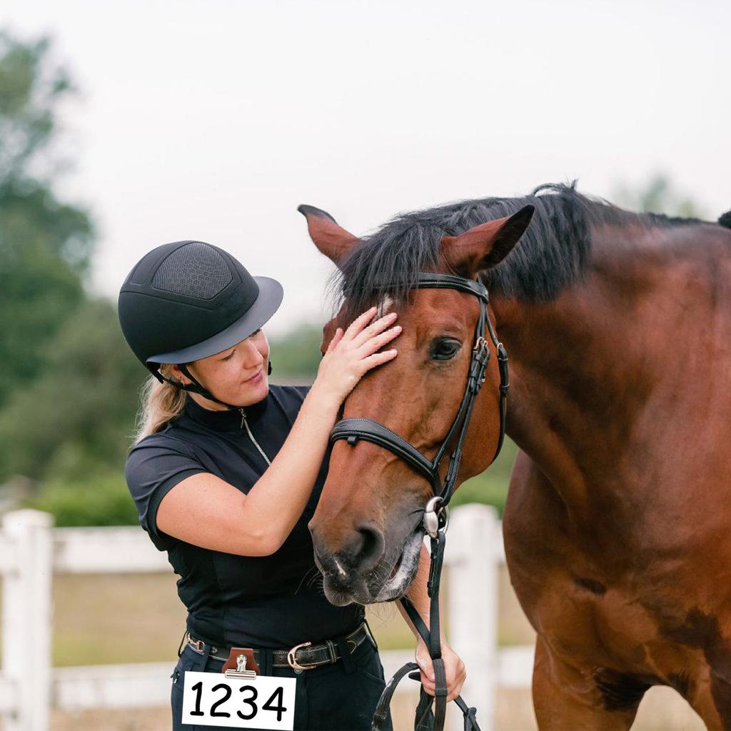 Horse Show Number Holder Clip Livestock Show Number Holder PU Leather Number Holder Belt Clip Exhibitor Number Clip