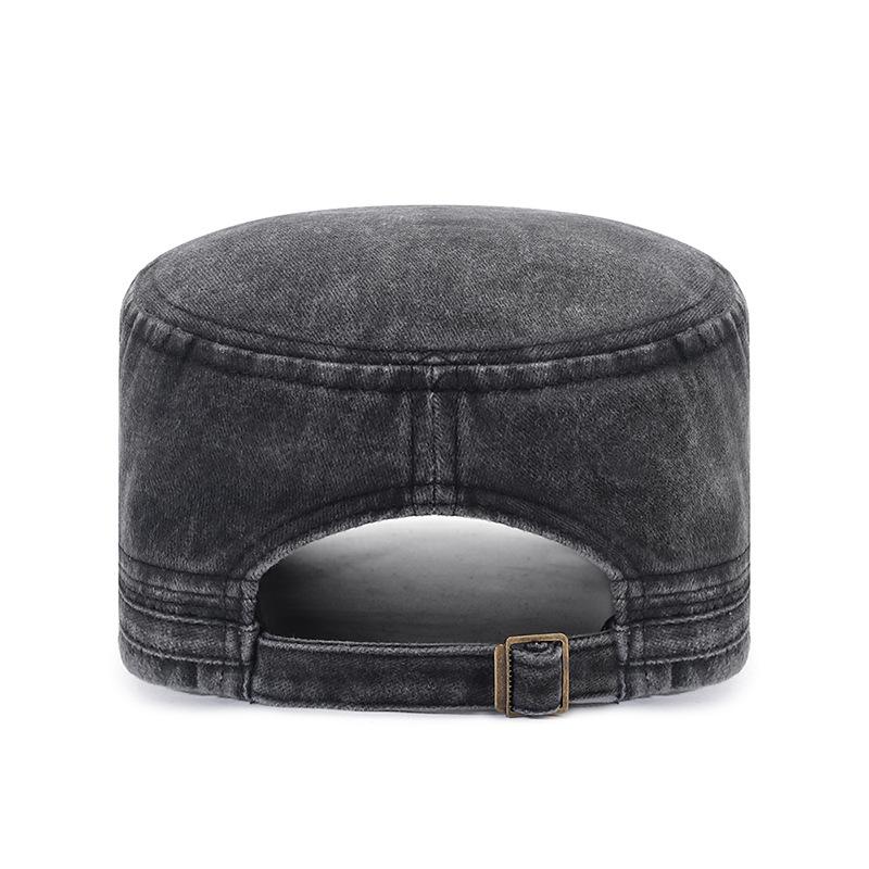 Cappello a visiera da uomo in cotone lavato effetto invecchiato - Traspirante a tesa piatta per Autunno/Inverno