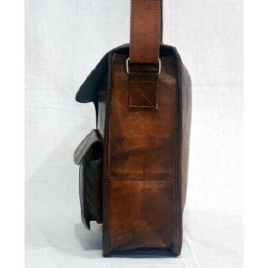 Brown Unisex Vintage Leather Satchel Messenger Handbag Laptop Briefcase Bag