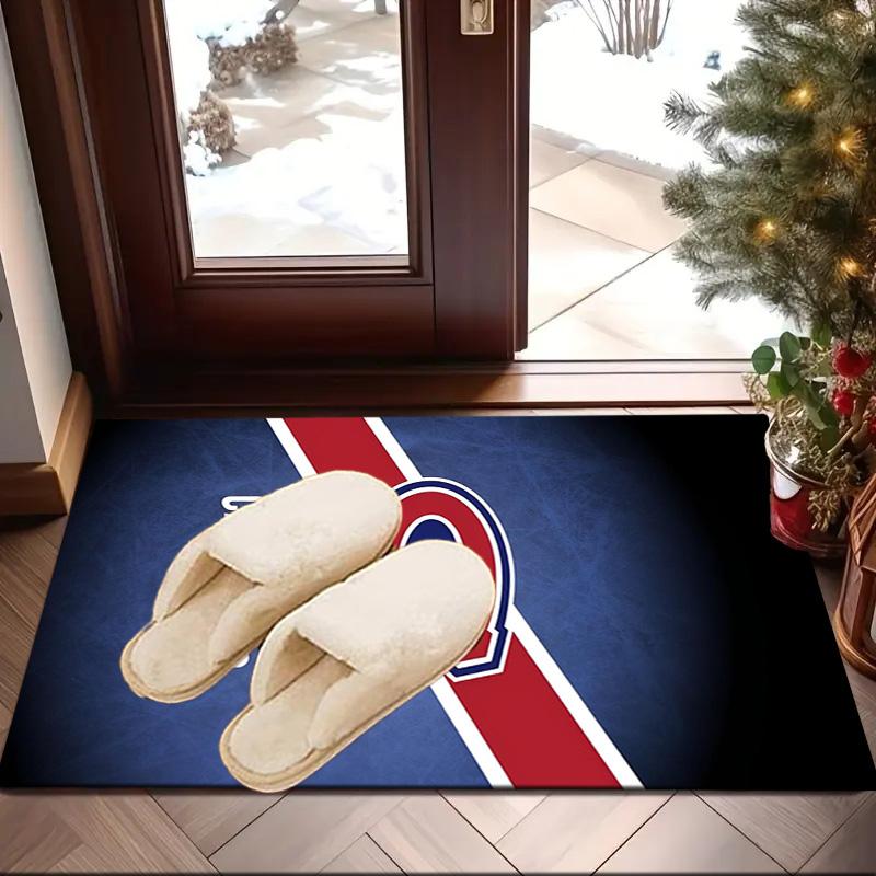 Tapis de sol Équipe de hockey des Canadiens de Montréal Convient pour l'intérieur et l'extérieur, Tapis pour maisons, bureaux, salons, Décoration intérieure, Cadeau de Noël