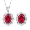 Jewelry Copper Bottom Gold-Plated Simulation Color Treasure Temperament Luxury Large Denier-Shaped Set Main Stone 15 * 20