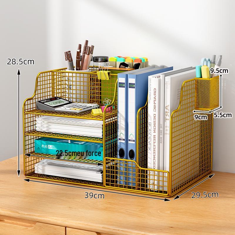 Multi-layer Desktop File & Bookshelf Organizer