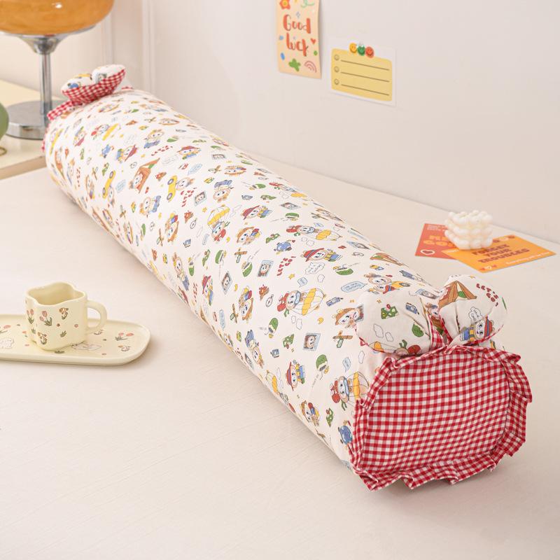 Fresh Style Cotton Double Gauze Rabbit Pillow - Korean Floral Long Hugging Pillow Insert