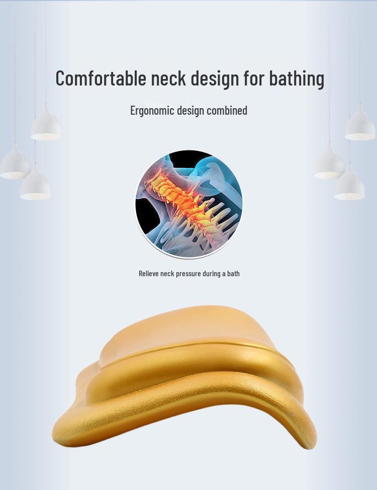 Cuscino Impermeabile Antiscivolo in PU per Vasca da Bagno con Ventose in Silicone - Vestibilità Universale per Casa e Hotel