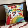 Cute RRainbow BBrite Cushion Cover Reversible Soft Durable Pillow Cover Home  Car MultiScene Use for Daily Comfort