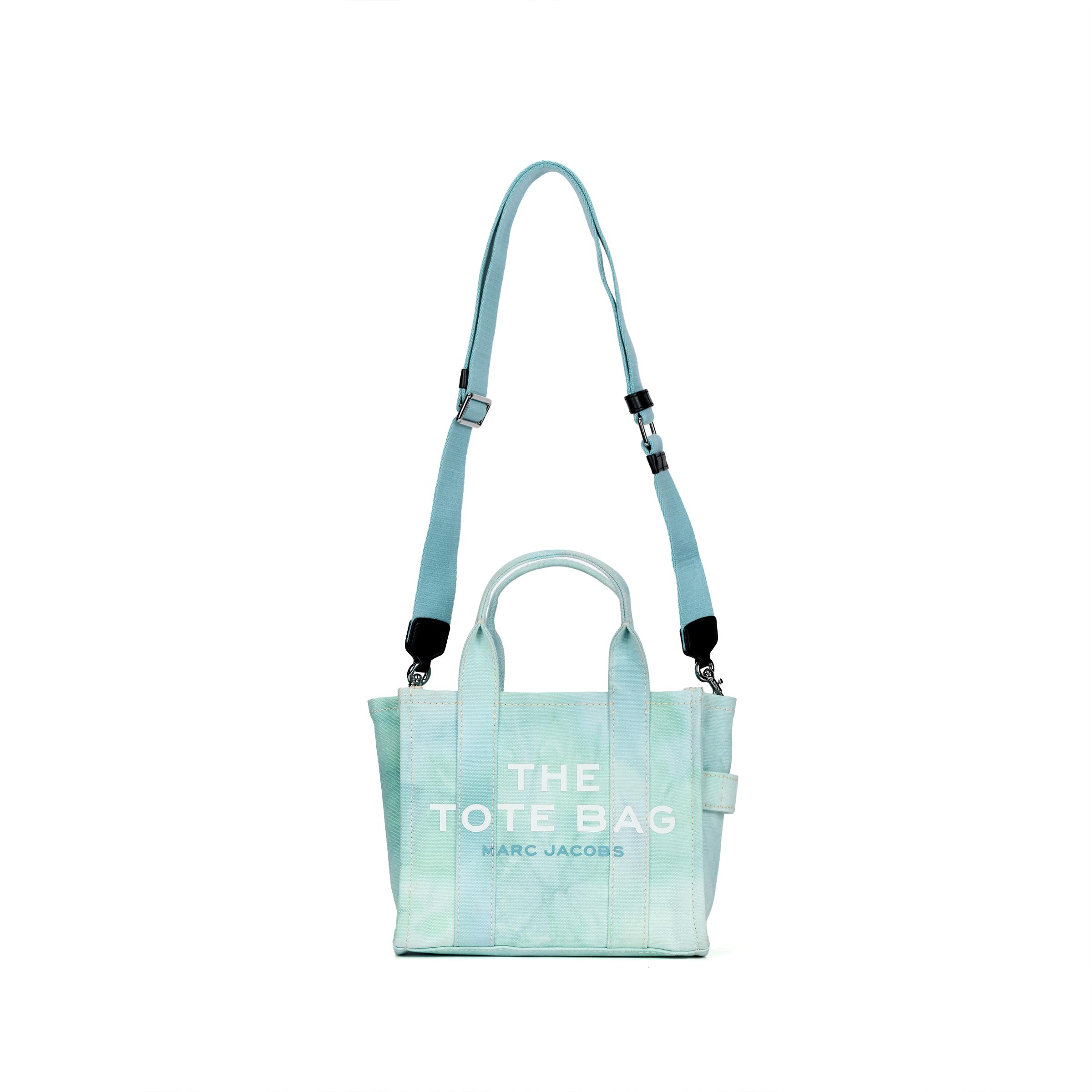 

Marc Jacobs The Traveler Mini Tote Bag Tie-Dye Art Logo Cotton Women tote Blue H013M02PF21-401 Basic Set (Bag+Tag)