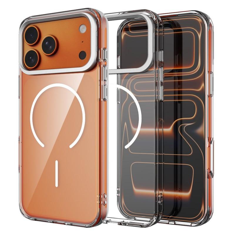 Transparent Magnetic Phone Case With Metal Camera Ring Frame Stand IPhone 16/17 Series TPU Protective Cover iPhone 17