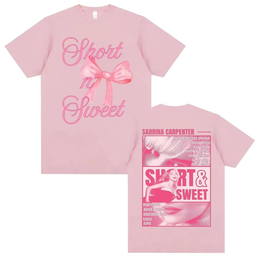 Sabrina Carpenter Short N Sweet Pop Music Fan Gift T Shirts Men Women Fashion Trending Aesthetic T Shirt Casual Cotton Top