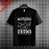 Rock Music Skeleton Drummer  Rock on Drum Kit Graphic Tshirt 100Cotton Short Sleeve Round Neck Humor Style Casual Tshirt