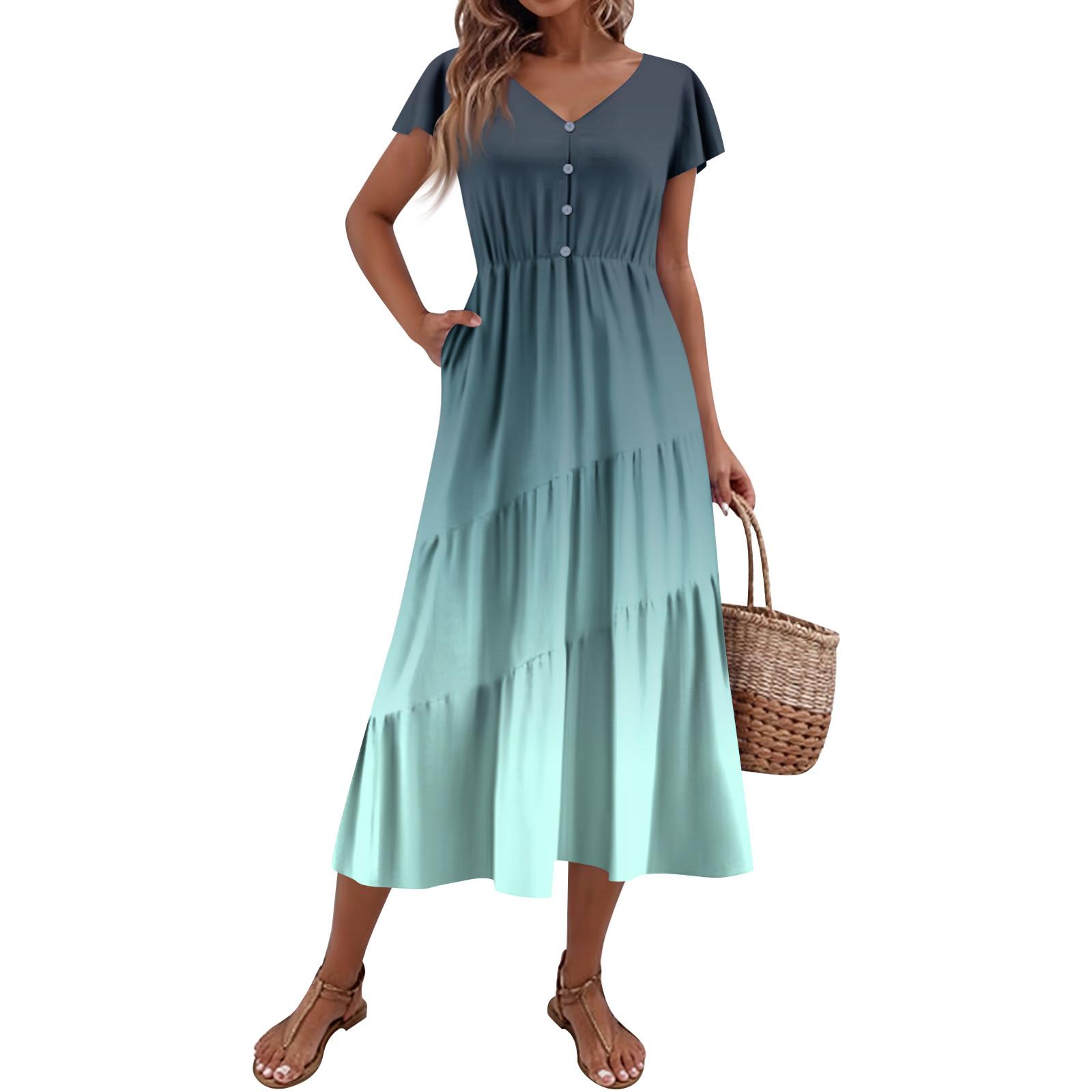 

Летние платья для женщин Пляжные накидки Без бретелек Бохо Цветочный принт Сарафан L