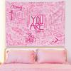 KJHL Quote You Are Wall Tapestry Black and White Inspirational Classroom Kids Tapestries Wall Hanging Motivational Positive Affi