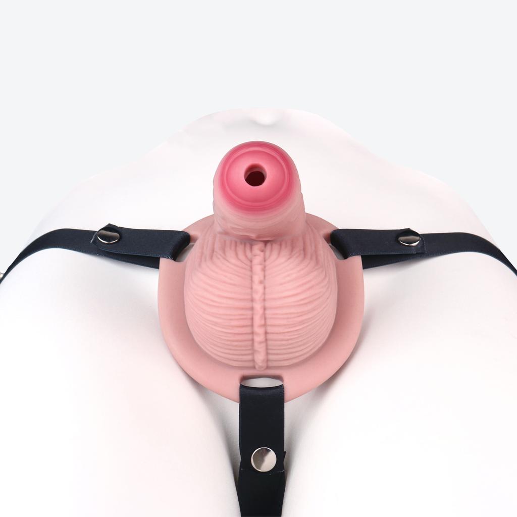 Men’s BDSM Chastity Cage Silicone Penis Cage with Belt Urethral Catheter Sex Toy Femdom