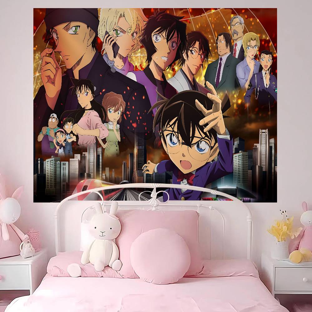 Anime Detective Conan Anime Tapestry Wall Hanging Decoration Household Wall Hanging Home Decor