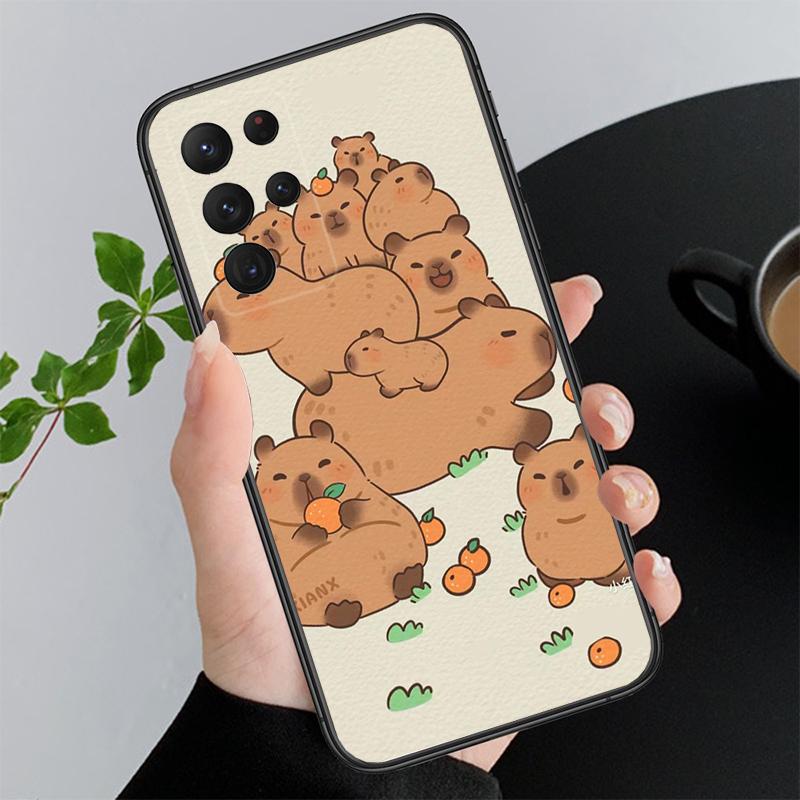 Cartoon Cute Capybara Phone Case For Samsung A55 A16 A56 A36 A35 A15 A53 A54 A33 A34 A25 A05S A52 A52S A14 A24 A26 A71