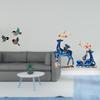 Wooden Bird And Reindeer Sculpture Wall Art Set Featuring Flying Birds Elk Resin Statues for