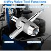Tire Valve Stem and Valve Core Removal Tool Set, 44 pcs | Includes 20 Tire Valve Caps, 20 Valve Cores, and a Four-Way Valve Tool,Suitable For All