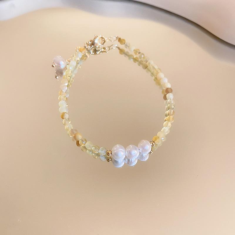 Baroque pearl splicing bracelet light luxury personality niche design bracelet versatile high-end jewelry