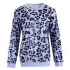 Women's Fashion Leopard Print Round Neck Long Sleeve Loose Sweater Top