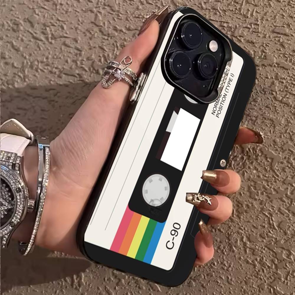 Vintage Cassette Tape Retro Phone Case for iPhone 17 Air 16 15 11 12 14 13 Pro Max XS Shockproof Cover