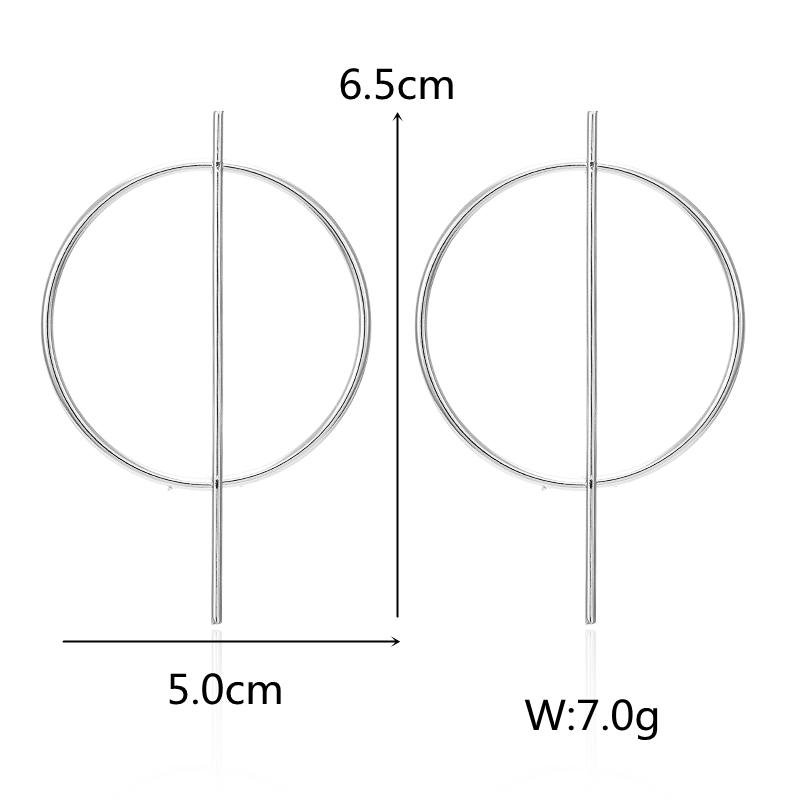 Fashion Statement Earrings Metal Round Geometric Earrings For Women Hanging Dangle Modern Jewelry Punk