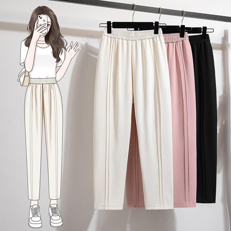 MOJTA Dámské jaro podzim plus velikost ležérní volné kalhoty s vysokým pasem