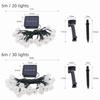 30LED / 20LED Options Solar String Lights Solar Powered 8 Lighting Modes Outdoor Fairy Lights Waterproof Ball String Lights