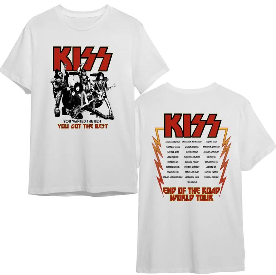 Kiiss Band Endd Ooff Thhe Roadd World Tour 2023 Tshirt Unisex T-Shirt XXXXL