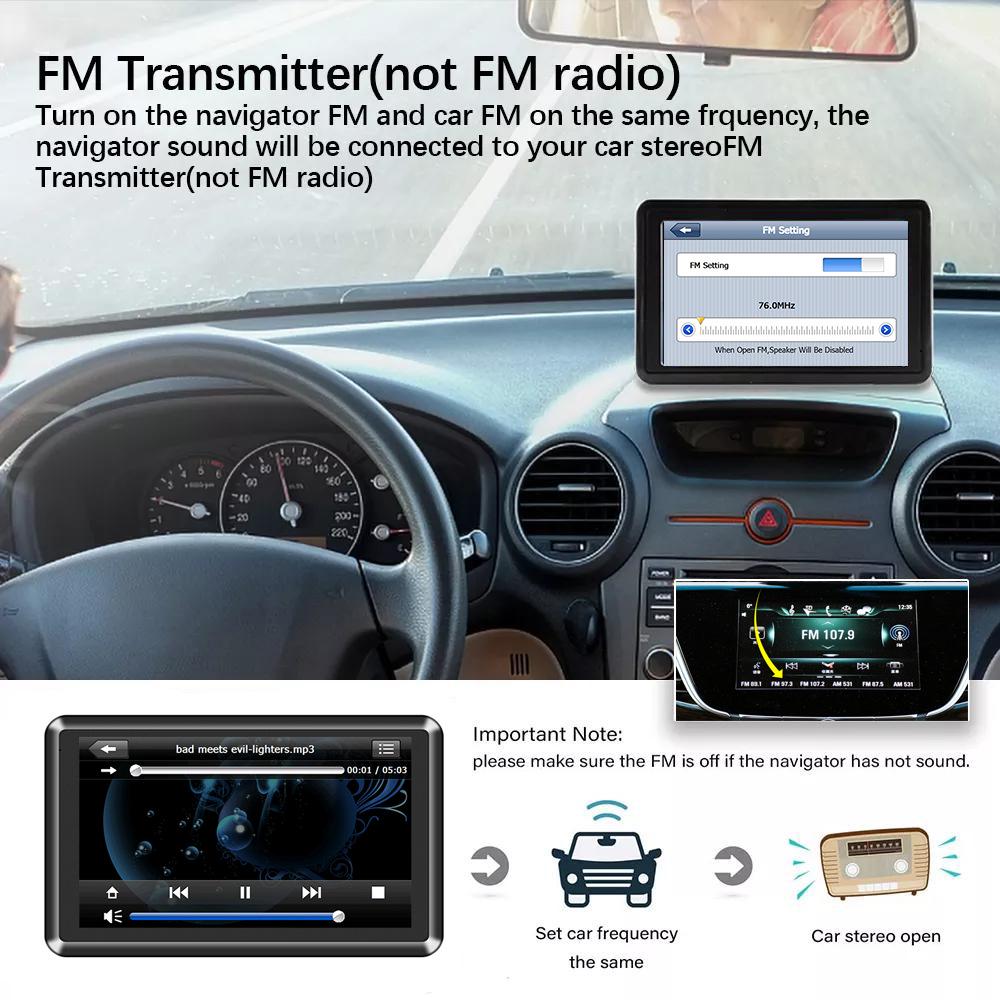 5-Inch Portable Car GPS Navigator with 8G HD Maps for Europe & US, Universal for Car & Truck, Includes FM.