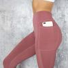 2024 Black Red Sexy Women Yoga Sport Leggings Phone Pocket Fitness Running Pants Stretchy Sportswear Gym Leggings Slim Yoga Pant