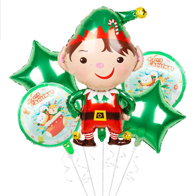 Weihnachtsballonanzug Weihnachtsmann Schneemann Elch Weihnachtsbaum DIY Weihnachts-Globos Kindergeschenke für Zuhause Neujahr 2024 Navidad Dekor