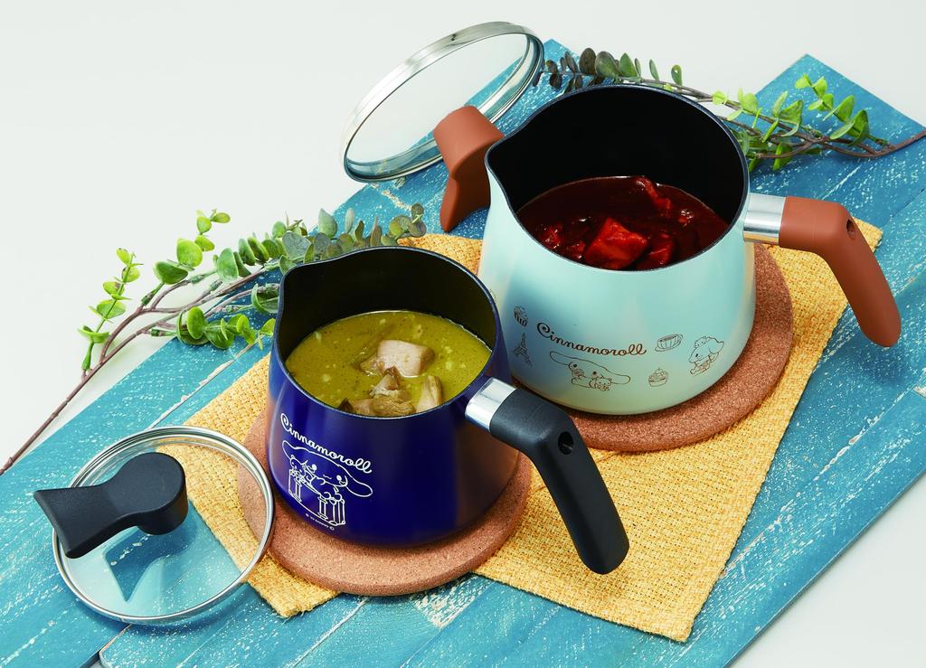 Skater Gas Rice Milk Deep Cinnamoroll and Sanrio Design Multi-Pot 1.9L Stovetop, 7-in-1 Function, Cooker, Pan, Fryer, Saucepan, ANMP2-A