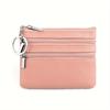 Porte-monnaie en cuir véritable pour femme, Mini pochette en peau de vache, Mini portefeuille avec chaîne