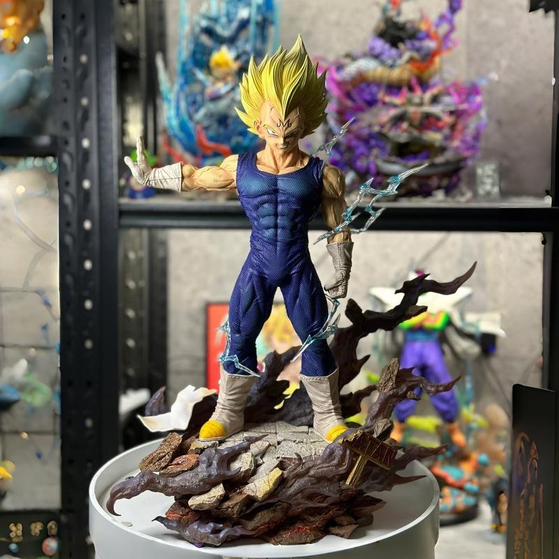 Dragon Ball Majin Vegeta Action Figure Super Saiyan Half Body Statue Collectible Anime Model Decor Ornament