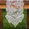 Embroidered Lace Table with Plant Patterns for Cabinet Decoration