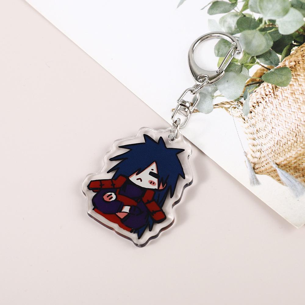 Anime Cartoon Naruto Uchiha Itachi Obito Madara Shisui Hyga Neji Nara Shikamaru Deidara Acrylic Keychain Gifts 5Cm