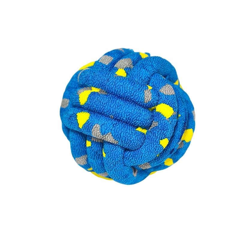 

Bouncing Chewing Ball Toy For Dog And Cats Teeth Cleaning Solid Ball Design For Pet Interaction Fetching Game Play синий