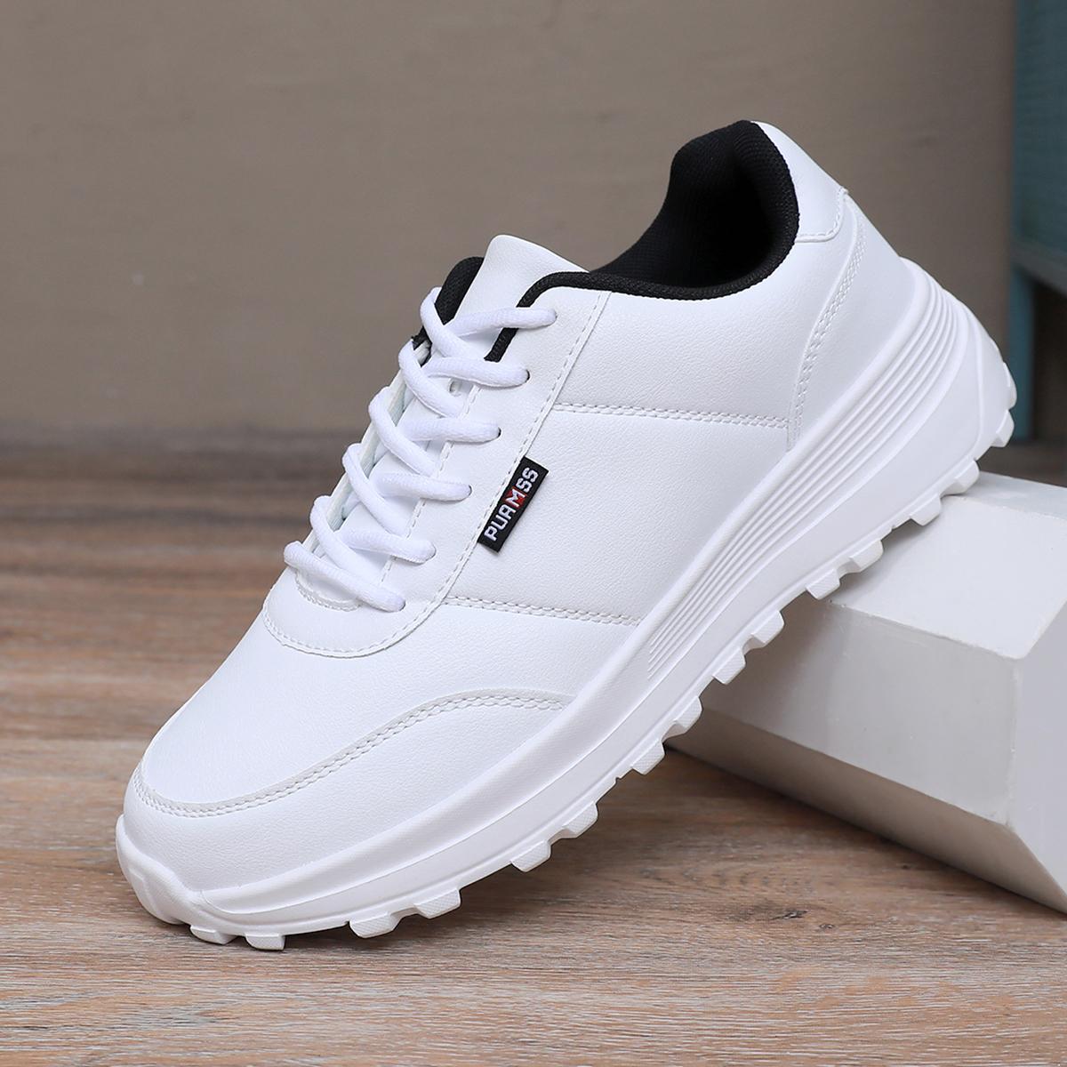 

Men Spring Autumn Sports Sneakers NonSlip Leather Suitable for Sports Activities and Daily Wear Durable Construction for Long Term Use 39