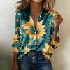 Cămașă Damă Bluză Imprimat Buton Mânecă Lungă Casual De bază Guler Cămașă Regular Top