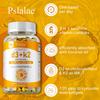 Vitamin D3+K2 Soft Capsules, Coconut Oil Base, Immune Support, Suitable for Both Men and Women.