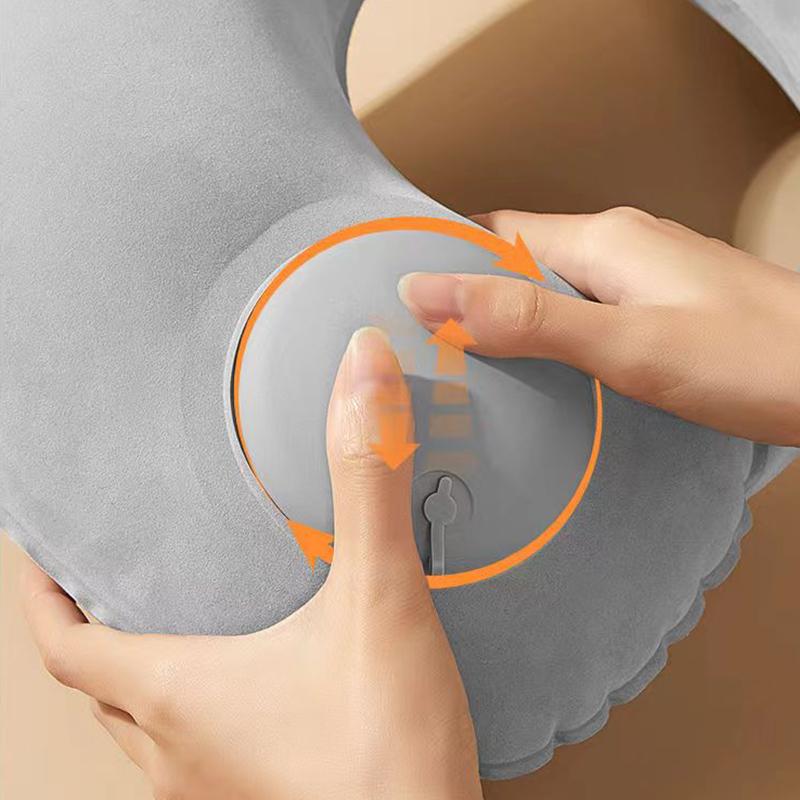 U-shaped Automatic Air Inflatable Pillow Neck Cushion Portable Travel Neck Pillow Outdoor Travel Cushion Camping Gear