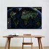 Decorative Hanging Picture The World Map of Earth At Night Map for Home/Office/Living Room Wall Decor Crafts Painting