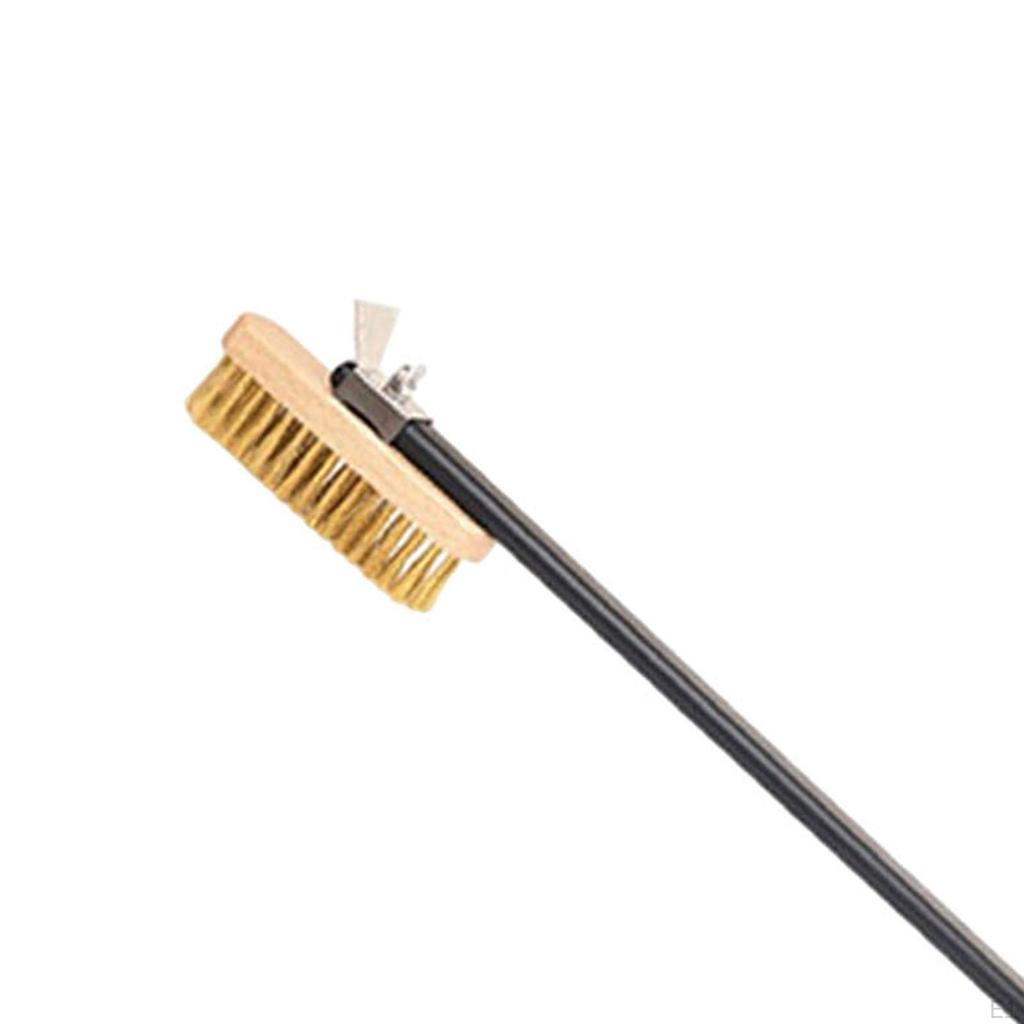 Pizza Oven Brush 102cm Long Handle Copper Wire Detachable Efficient Cleaning Stone for