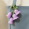 Cute Hand Knitted Bell Flower Car Accessories for Women, Car Mirror Hanging Accessories, Rear View Mirror Hanging Pendant